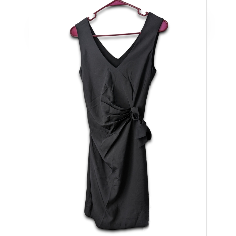 Mango faux wrap black dress, size XS